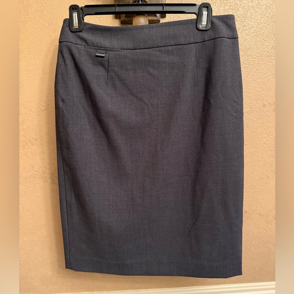 Calvin Klein Gray Knee-Length Pencil Skirt